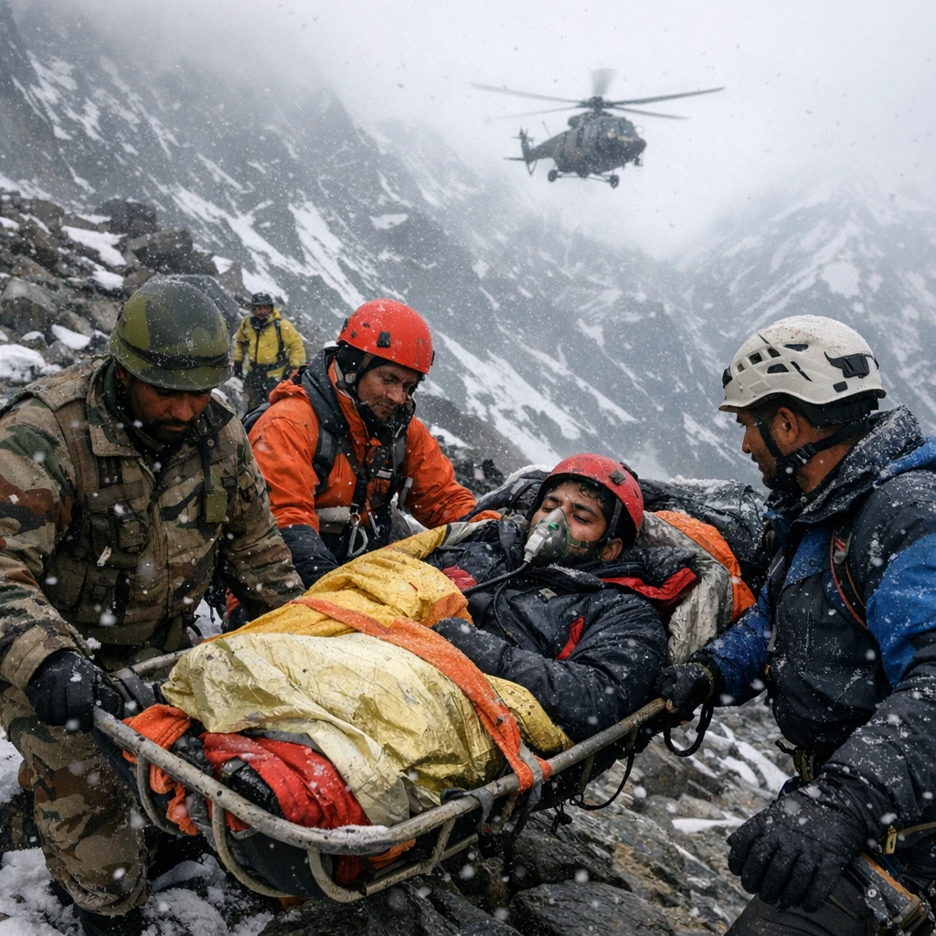 Bihar Paraglider Rescued from Kullu Heights After Dramatic Operation Amid Harsh Weather